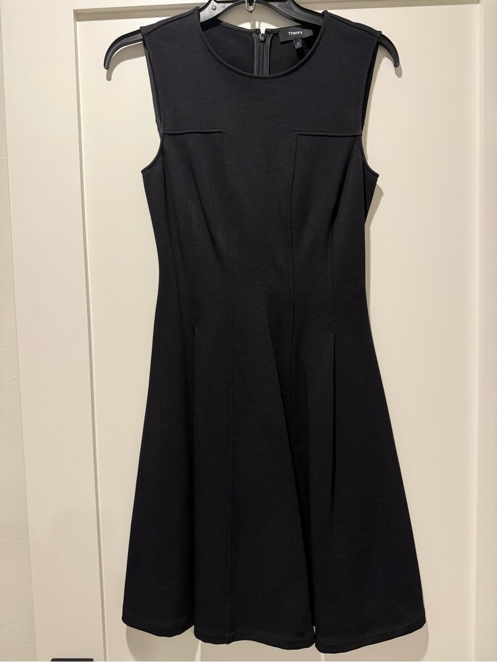 Theory Sleeveless Black Fit-and-Flare Dress